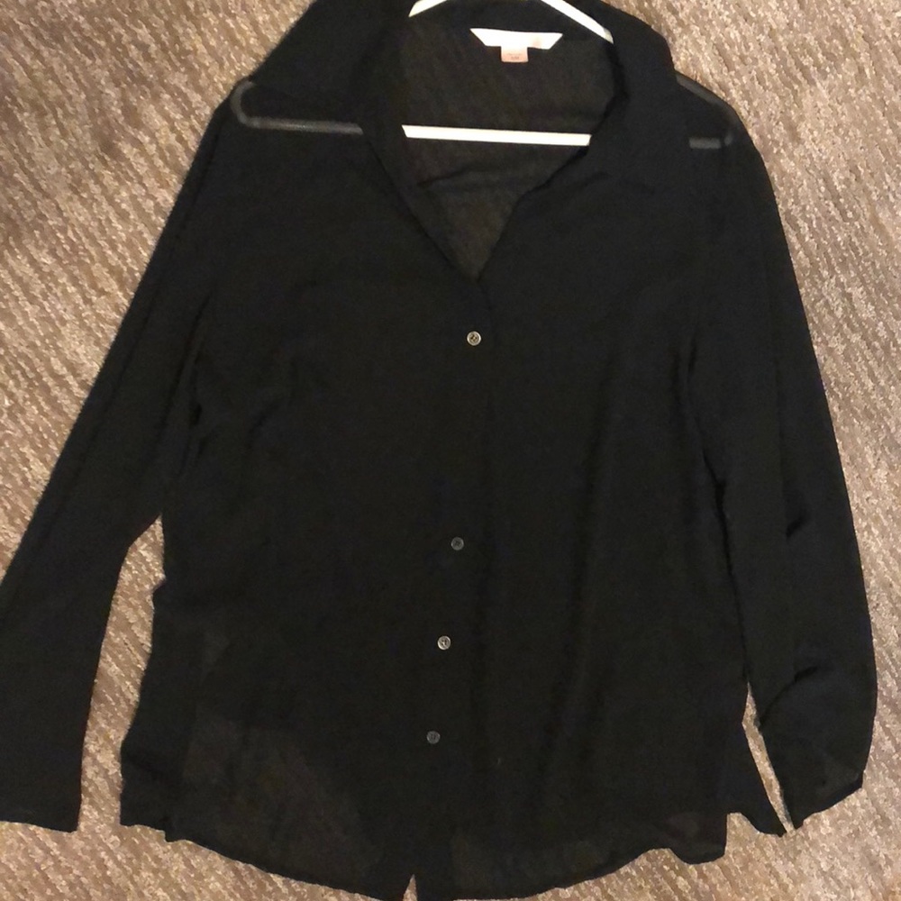 Sheer button down